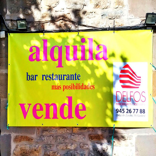 Banner 140 X 50 Cm Lona Impresa Uv (mas Resistente) Ojales