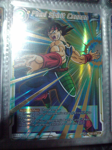 Final Spirit Cannon Gold Stamped Carta Brillante Dragon Ball