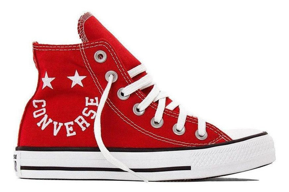 all star cano alto infantil vermelho