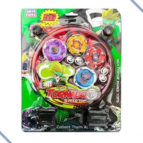 Beyblade Kit Arena + Lançadores E Peões Brinquedo Crianças