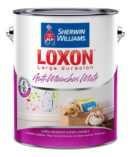 Pinturas Sherwin Williams Loxon Ld Anti-manchas Mate Bco 4lt