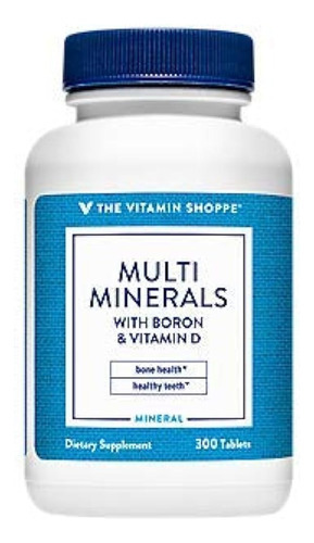 Multi Minerales Con Boro Y Vitamina D 300 Tabletas Sabor Sin sabor