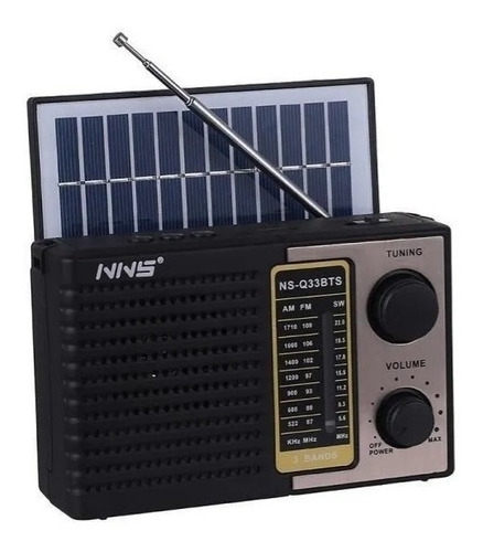 Radio Con Panel Solar Mp3 Bluetooth Con Linterna Am/ Fm