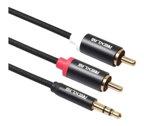Cable Mini Plug 3.5mm A 2 Rca Macho Rexlis 50cm Largo