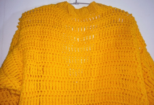 Saco Sacón Tejido A Mano Lana Talle Xxl// Xxxl