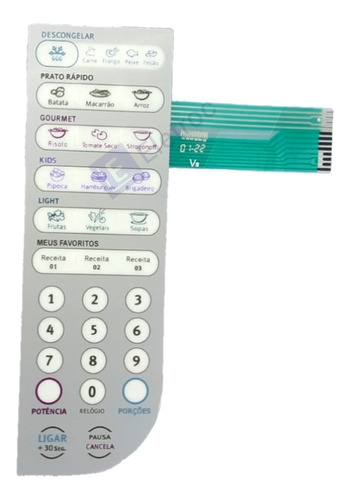 Membrana Teclado Microondas Electrolux Mef41 31 Litros