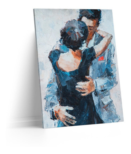 Cuadro Lienzo Canvas 60x80cm Pareja Beso Pintura Tipo Oleo