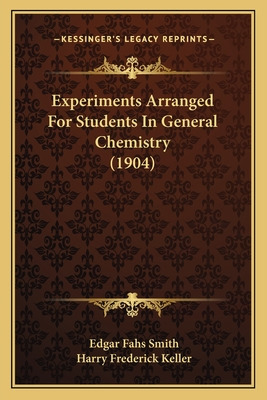 Libro Experiments Arranged For Students In General Chemis...