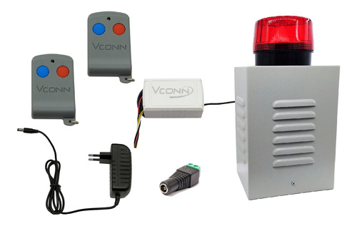 Kit Alarma Comunitaria Con Sirena+ Baliza 02 Controles Vconn