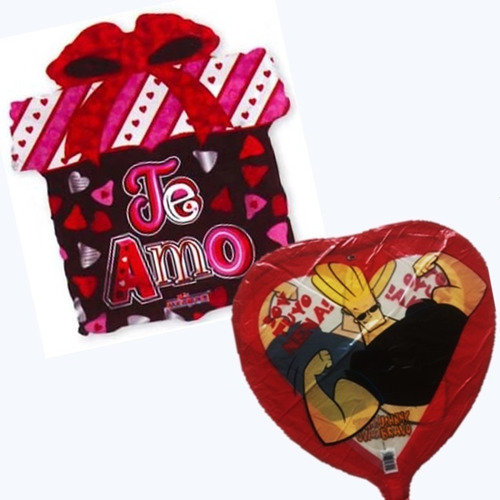 Set De Globos Amor Aniversario Helio Jhony Bravo, Corazón