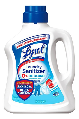 Lysol Detergente Desinfectante Para Ropa 2.66l