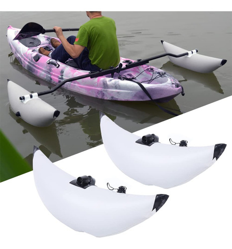 Leweiiq Estabilizador Inflable Para Kayak 2 Pieza Pesca Pvc
