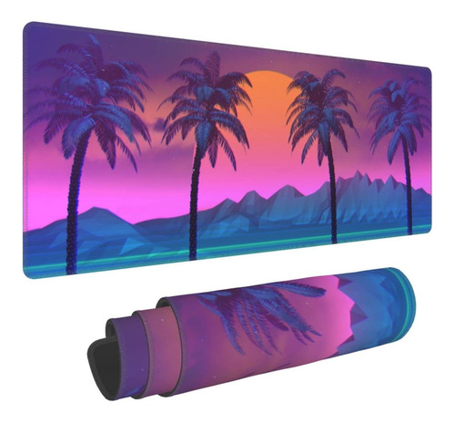 Synthwave Y Retrowave Gaming Mouse Pad Large Xl Desk ...