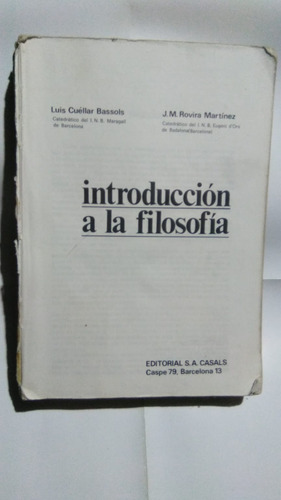 Introducción A La Filosofía. Cuéllar