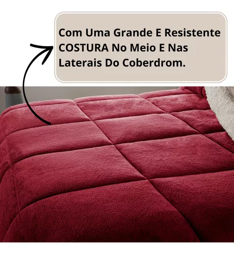 Cobedrom de Plush King Vermelho - Loja Moda Casa