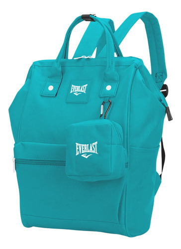 Mochila Cartera Everlast Turquesa Porta Notebook C/monedero