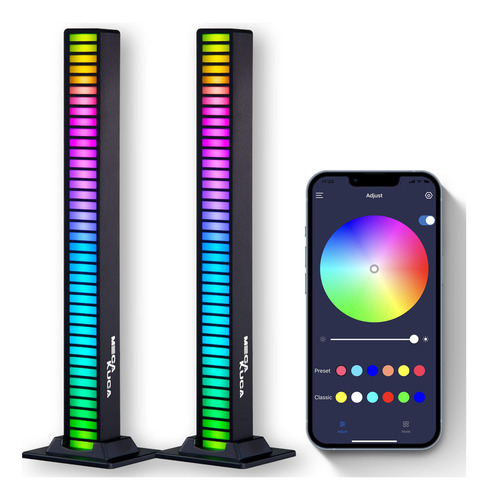 Barra Led Rgb Musica Carros Tunning Dj Gamer Usb Recargable