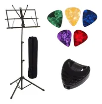 Comprar Kit Estante De Partitura+ Porta Palhetas+ 05 Palhetas