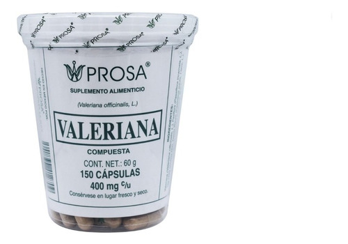 Valeriana Prosa 150 Capsulas Auxiliar Cansancio Dolor Cabeza