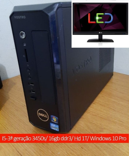 Monitor + Pc Desktop Dell 270s I5 3ªg 3470 3,2ghz 16gb Hd1t
