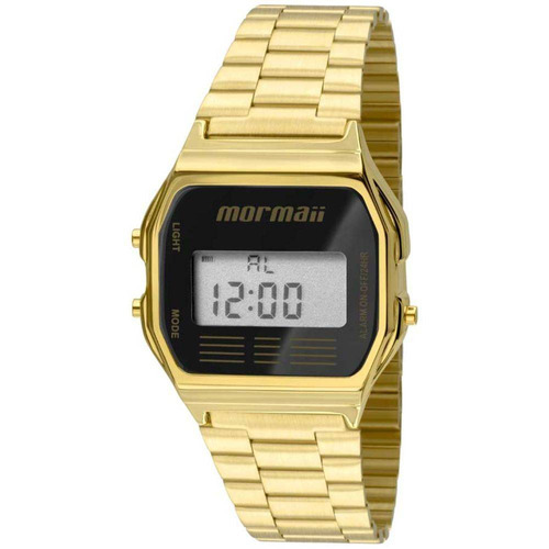 Relógio Vintage Digital Dourado Mormaii Barato Mojh02ab/4p