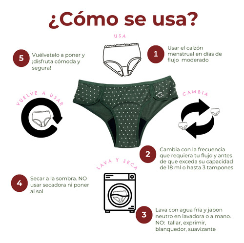 Calzón Menstrual Niñas Sport Algodón Hati Luna Segura