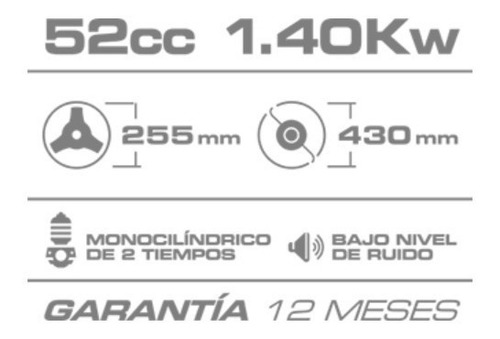 Imagen 2 de 3 de Desmalezadora Motoguadaña Daihatsu Dm52 A Explosión 2t 52cc