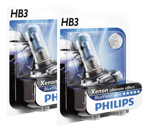 Par De Lamparas Philips Hb3 Blue Vision Luz Blanca