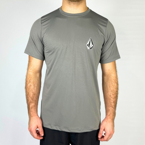 Camiseta Volcom Lycra Surf Iconic Stone