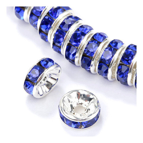 Weebee 100pcs Rondelle Spacer Beads Charms De Cristal De Cri