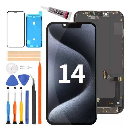Pantalla Táctil Srjtek Para iPhone 14 A2882 Incell Color Negro