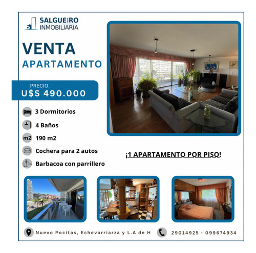 Venta Apartamento 3 Dormitorios Nuevo Pocitos