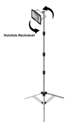 Tripé Reclinável C/ Holofote 50w Refletor Iluminação Led