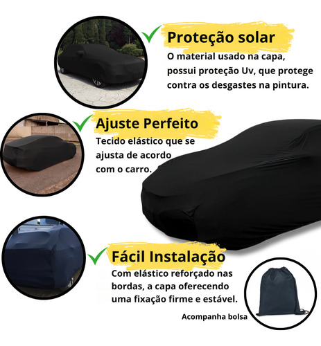 Capa De Cobrir Carro Em Tecido Helanca Macio Elástico