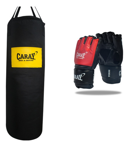 Saco De Boxeo Mma Profesional + Guantes Mma Pro Caray