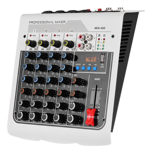 Consola De Mezclas Eq Mixer Mix-400 Mezcla De Audio De 6 Can