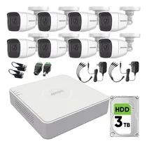 Comprar Epcom Kit De Video Vigilancia Cámaras Metálicas Con Micrófono Integrado Modelo B8-MIC-PLUS8-SC+3T 2mp Con disco duro 3TB \u002F Cctv Cámaras Bala Con Audio Por Coaxitron Turbohd 1080p Lite