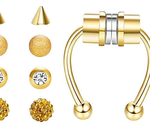 Anillo De Nariz Falsa Piercing Falso Magnético Septum Moda