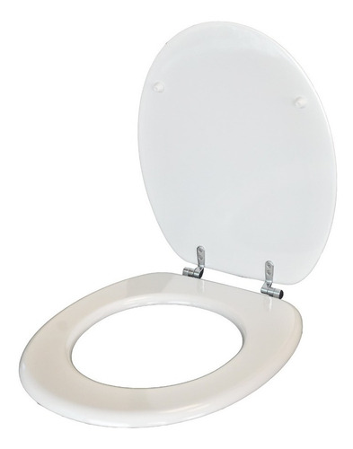 Imagen 1 de 1 de Tapa Inodoro Blanco Universal En Mdf Con Herrajes Metálicos