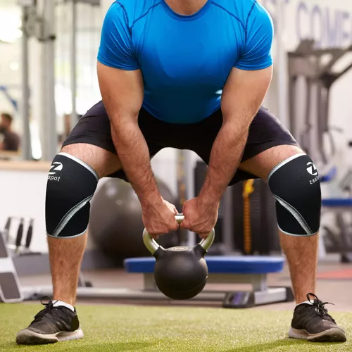 Rodilleras deportivas de neopreno de 7mm, rodilleras de compresión para  levantamiento de pesas, entrenamiento de Crossfit, prensa de Banco de  Culturismo