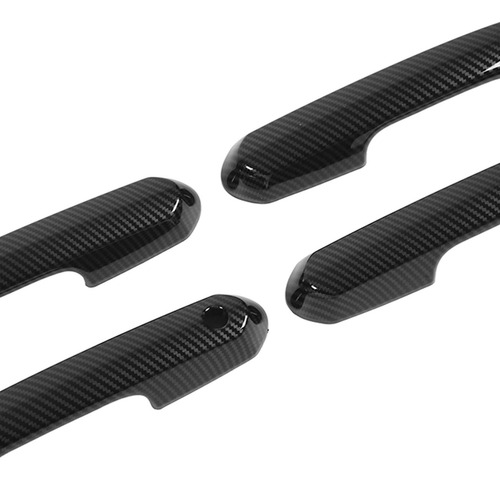 Cubierta De Manija De Puerta De Carbono Negro Brillante Para