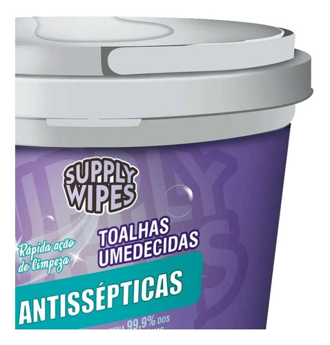 Lenço Umedecidos Antisseptico Balde 150 Unidades Supplyclean