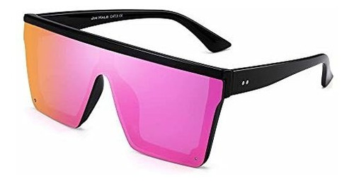 Lentes De Sol - Jim Halo Flat Top Shield Sunglasses Square M