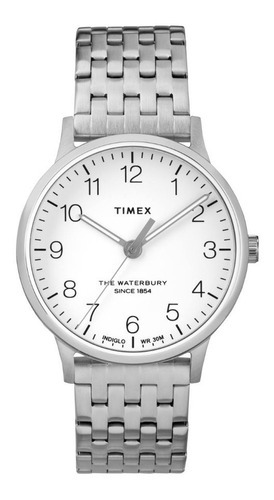 Reloj Para Caballero Timex Tw2r72600 Color De La Correa Gris Color Del Bisel Gris Color Del Fondo Blanco