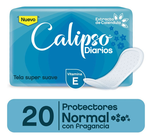 Protectores Diarios Calipso 20 Un Normal C/frag Pack 12 Unid