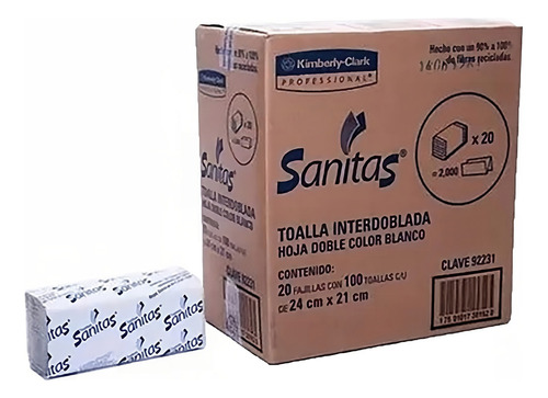 Kimberly-Clark Sanitas pack 20x100 doble hoja