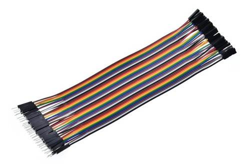 Imagen 1 de 4 de Cables Jumpers Macho Hembra 20 Cm X 40 Unidades