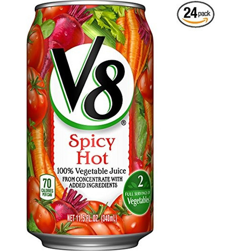 V8 100% Jugo De Vegetales, Picante Caliente, 11,5 Onzas (paq