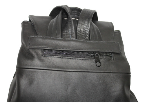Bolsa Mujer Piel Borrego Mochila Genuina Dama Moda Café
