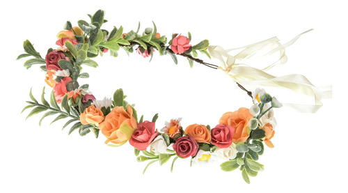 Love Sweety Diadema De Flores Verdes Boho, Corona De Pelo De